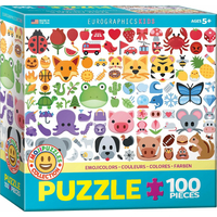 EUROGRAPHICS Puzzle Barevní Emoji 100 dílků