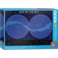 EUROGRAPHICS Puzzle Mapa nebe 1000 dílků