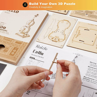 ROBOTIME Rolife 3D dřevěné puzzle Violoncello 58 dílků