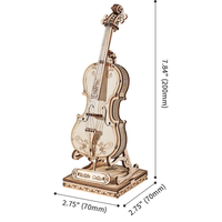 ROBOTIME Rolife 3D dřevěné puzzle Violoncello 58 dílků