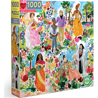 EEBOO Čtvercové puzzle Zahrada básníků 1000 dílků
