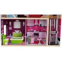 ECOTOYS Domeček pro panenky Malibu s vybavením