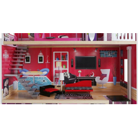 ECOTOYS Domeček pro panenky Malibu s vybavením