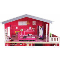ECOTOYS Domeček pro panenky Malibu s vybavením
