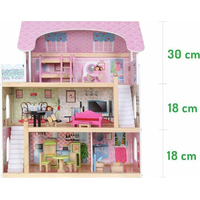 ECOTOYS Domeček pro panenky Pohádková rezidence s vybavením