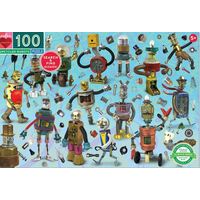 EEBOO Puzzle Roboti a součástky 100 dílků