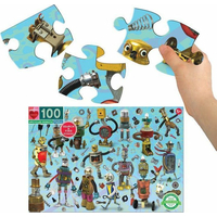 EEBOO Puzzle Roboti a součástky 100 dílků