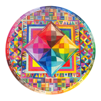 EEBOO Kulaté puzzle Krása barev 100 dílků