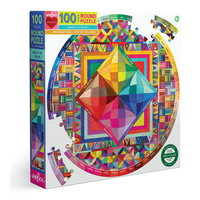 EEBOO Kulaté puzzle Krása barev 100 dílků