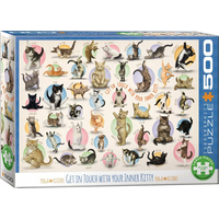 EUROGRAPHICS Puzzle Kočičí jóga XL 500 dílků