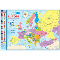 EUROGRAPHICS Puzzle Mapa Evropy 200 dílků