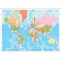 EUROGRAPHICS Puzzle Mapa světa 1000 dílků