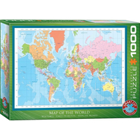 EUROGRAPHICS Puzzle Mapa světa 1000 dílků