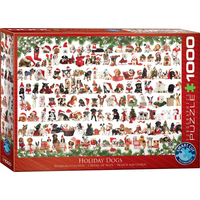EUROGRAPHICS Puzzle Vánoční psi 1000 dílků