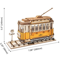 ROBOTIME Rolife 3D dřevěné puzzle Tramvaj 145 dílků