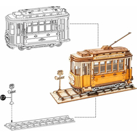 ROBOTIME Rolife 3D dřevěné puzzle Tramvaj 145 dílků