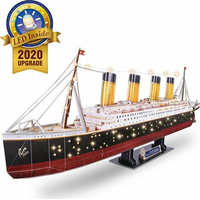 CUBICFUN Svítící 3D puzzle Titanic 266 dílků