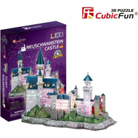 CUBICFUN Svítící 3D puzzle Zámek Neuschwanstein 128 dílků