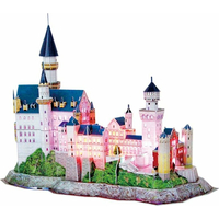 CUBICFUN Svítící 3D puzzle Zámek Neuschwanstein 128 dílků