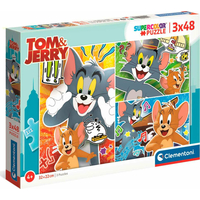 CLEMENTONI Puzzle Tom a Jerry 3x48 dílků
