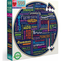 EEBOO Kulaté puzzle 100 skvělých slov 500 dílků