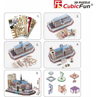 CUBICFUN Svítící 3D puzzle Notre Dame 149 dílků