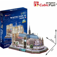 CUBICFUN Svítící 3D puzzle Notre Dame 149 dílků