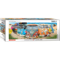 EUROGRAPHICS Panoramatické puzzle Barevné autobusy 1000 dílků