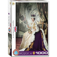 EUROGRAPHICS Puzzle Královna Alžběta II. 1000 dílků