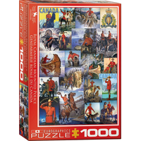EUROGRAPHICS Puzzle Královská kanadská jízdní policie - koláž 1000 dílků