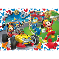 CLEMENTONI Puzzle Mickey Mouse: Na závodním okruhu MAXI 104 dílků