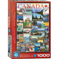 EUROGRAPHICS Puzzle Plakáty z cest Kanadou 1000 dílků