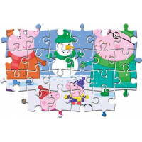 CLEMENTONI Puzzle Prasátko Peppa: Zima MAXI 104 dílků