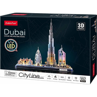 CUBICFUN Svítící 3D puzzle CityLine panorama: Dubaj 182 dílků