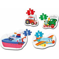 CLEMENTONI Moje první puzzle Dopravní prostředky 4v1 (2,3,4,5 dílků)