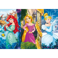 CLEMENTONI Puzzle Disney princezny: Ariel, Locika a Popelka MAXI 60 dílků