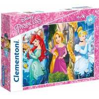 CLEMENTONI Puzzle Disney princezny: Ariel, Locika a Popelka MAXI 60 dílků