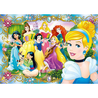 CLEMENTONI Puzzle s drahokamy Zábava s Disney princeznami 104 dílků