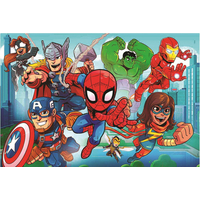 CLEMENTONI Play For Future Puzzle Superhrdinové Marvel MAXI 24 dílků