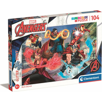 CLEMENTONI Třpytivé puzzle Marvel: Avengers 104 dílků