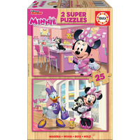 EDUCA Dřevěné puzzle Minnie 2x25 dílků