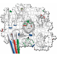 CLEMENTONI Oboustranné puzzle Zafari: V džungli 104 dílků