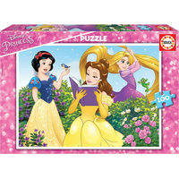 EDUCA Puzzle Disney Princezny: Sněhurka, Bella a Locika 100 dílků