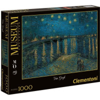 CLEMENTONI Puzzle Museum Collection: Hvězdná noc nad Rhonou 1000 dílků