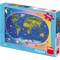 DINO Puzzle Mapa světa XL 300 dílků