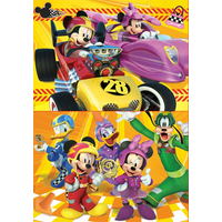 EDUCA Puzzle Mickey a závodníci 2x48 dílků