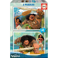 EDUCA Puzzle Odvážná Vaiana 2x48 dílků