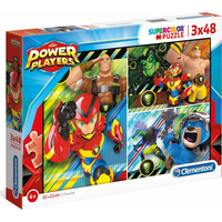 CLEMENTONI Puzzle Power Players 3x48 dílků