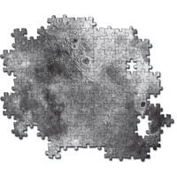 CLEMENTONI Kulaté puzzle Space: Měsíc 500 dílků