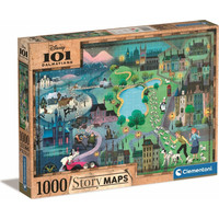 CLEMENTONI Puzzle Story Maps: 101 dalmatinů 1000 dílků